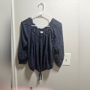 Hollister Navy Blue Women's Blouse